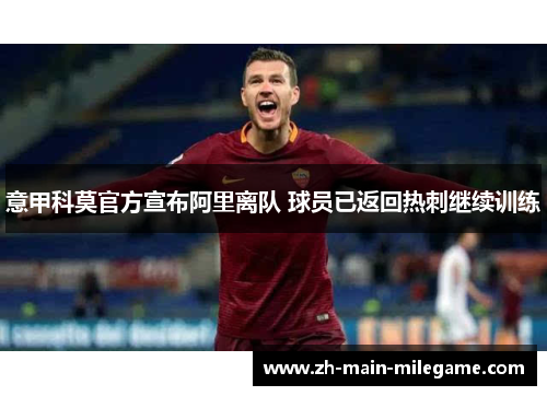 意甲科莫官方宣布阿里离队 球员已返回热刺继续训练
